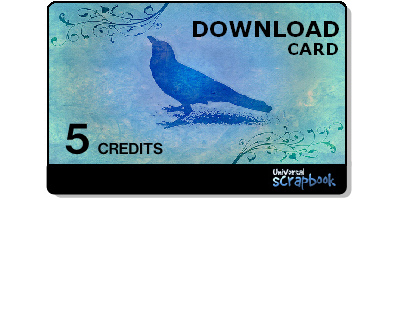 Universal scrapbook card - 5 Credits