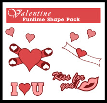Funtime Scrapbooking Valentine shapes collection